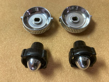 1955 1956 Thunderbird Original Radio Tone Volume Station Knobs Chrome Bezels 1955 1956 Thunderbird Original Radio Tone Volume Station Knobs Chrome Bezels
