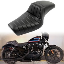 PU Driver Passenger 2-up Seat For Harley Sportster XL Iron 883 1200 2.3-3.5GAL