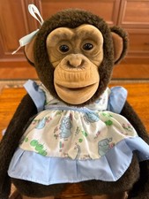 Child's Playmate Chimp Puppet with working squeaker 1984 vintage