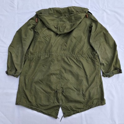Vtg M-1951 M-51 US Army Mod Fishtail Parka Sz L w/Wool Frieze