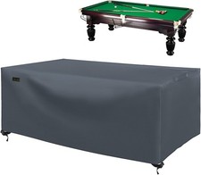 7/8/9 ft Pool Table Cover, Waterproof Sunscreen Billiard Cover Polyester Fabr...