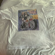 Vintage In-N-Out Burger Biker T-Shirt Size L β Hanes Beefy USA Made, 90s Style