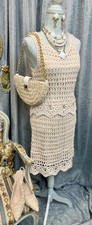 NWT Ivory Crochet Skirt With Top And Bag Size S/M