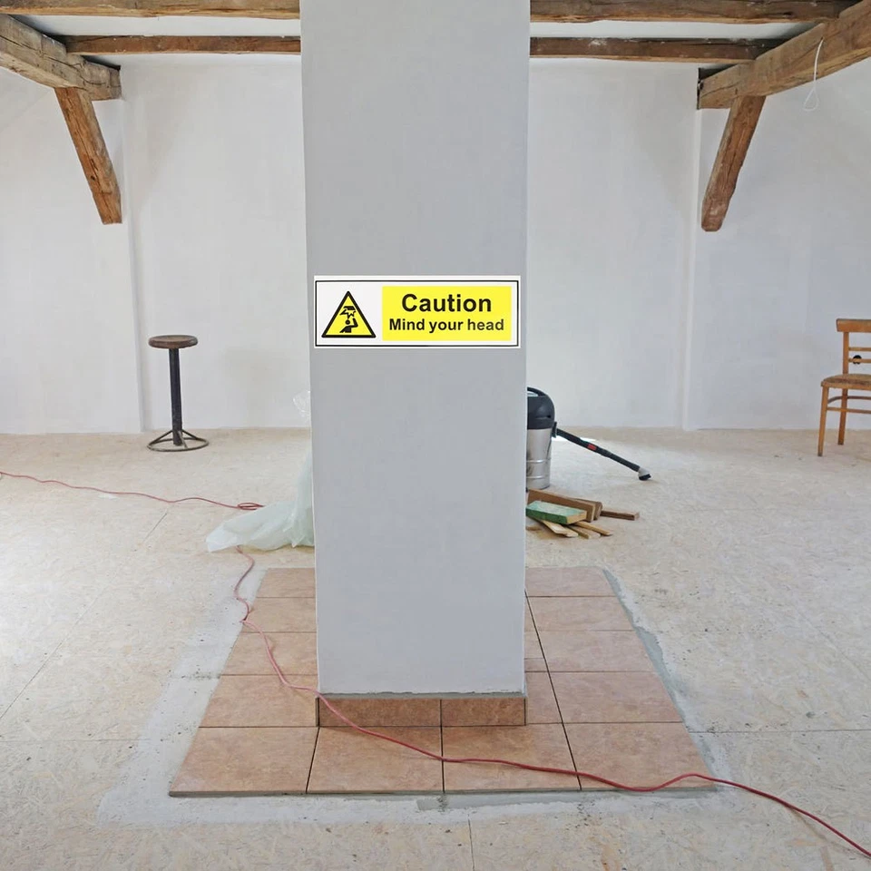 3 Pcs Please Mind The Step Sign Security Stickers Safety Reflective - Image 3 of 4