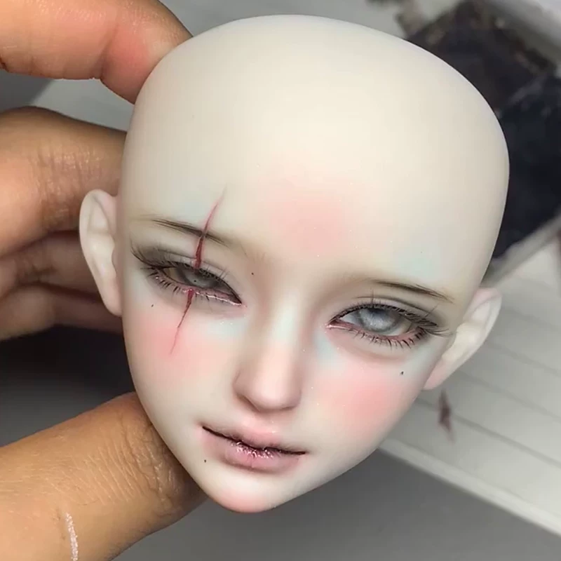 BJD 1/4 Doll Boy XiaoWangZi sp Scar Face make up + Eyes Resin