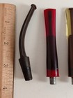Lot Of 6 Vintage Estate Pipe Stems Parts Repair Curved Tapered Saddle V Logo — photo 2