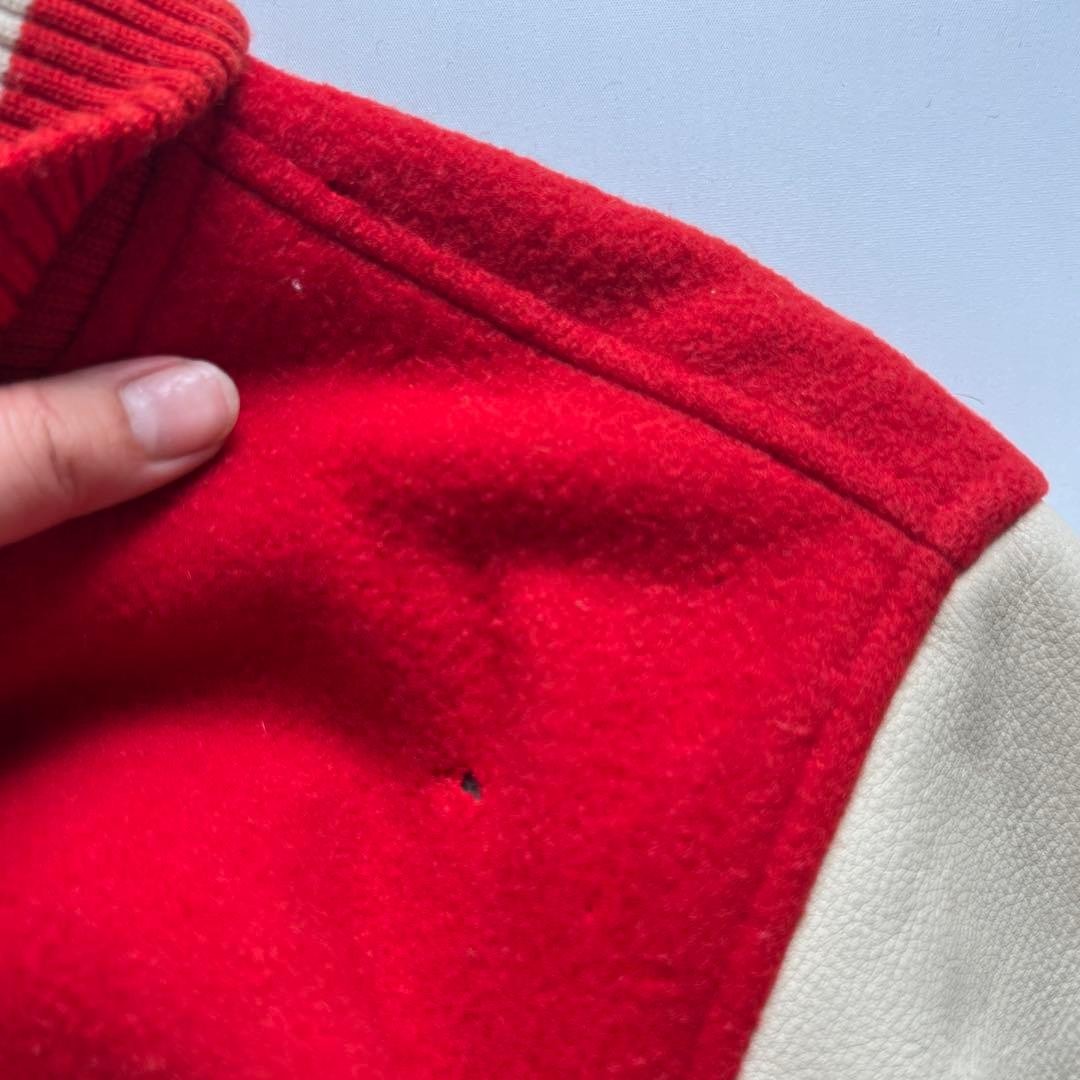 McGregor 80s Leather Wool Stadium Jacket Unisex S… - image 12