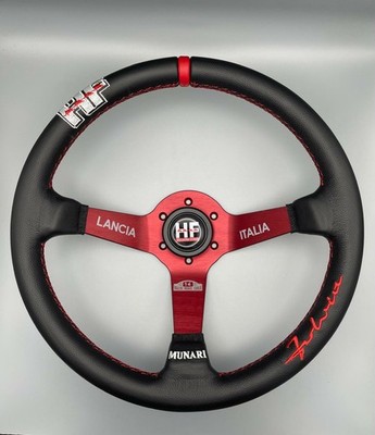 1972 Lancia Fulvia HF Squadra Corse Munari Rally Montecarlo Leather Sport Steering Wheel