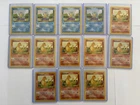 Pokemon Base Set Bundle - 13 Cards - 9 Charmander & 4 Squirtle - LP/MP