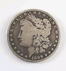 1899 0 Morgan Silver Dollar 90% Silver Coin Very Fine by CoinSnap