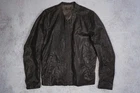 DIESEL MENS JACKET BIKER LAMB LEATHER BLACK GOLD 100% AUTHENTIC SIZE  M