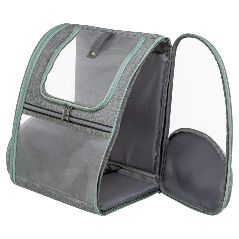 Trixie Hunde-Rucksack Chloe hellgrau 39x43x27 cm, Tragesystem, 8 kg Max. - Bild 4 von 4