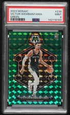 2023-24 Panini Mosaic Rookies Teal Prizm 27/75 Victor Wembanyama PSA 9 MINT 3d3