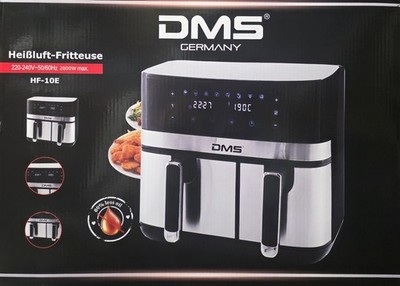 DMS  10L Doppelkammer-Heißluftfritteuse | 6/4 L Fassungsvermögen