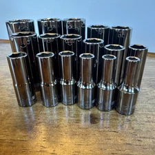 Craftsman Overdrive 17 pc. 3/8" Drive 6 point Metric Deep Socket Set 6mm to 22mm