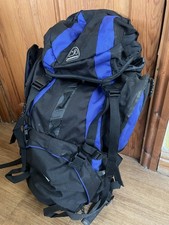 Eurohike Pathfinder Backpack 65 Litre Black And Blue Hiking Rucksack Festival