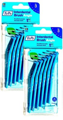 2x TePe Angle Interdentalbürsten in blau 0,6mm 2x 6 Stück