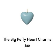 Roxanne Assoulin The Big Puffy Heart Charm In Cloud
