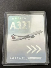 Delta Trading Card A321 No. 58 2022 Airline Plane Set  pretty clean 