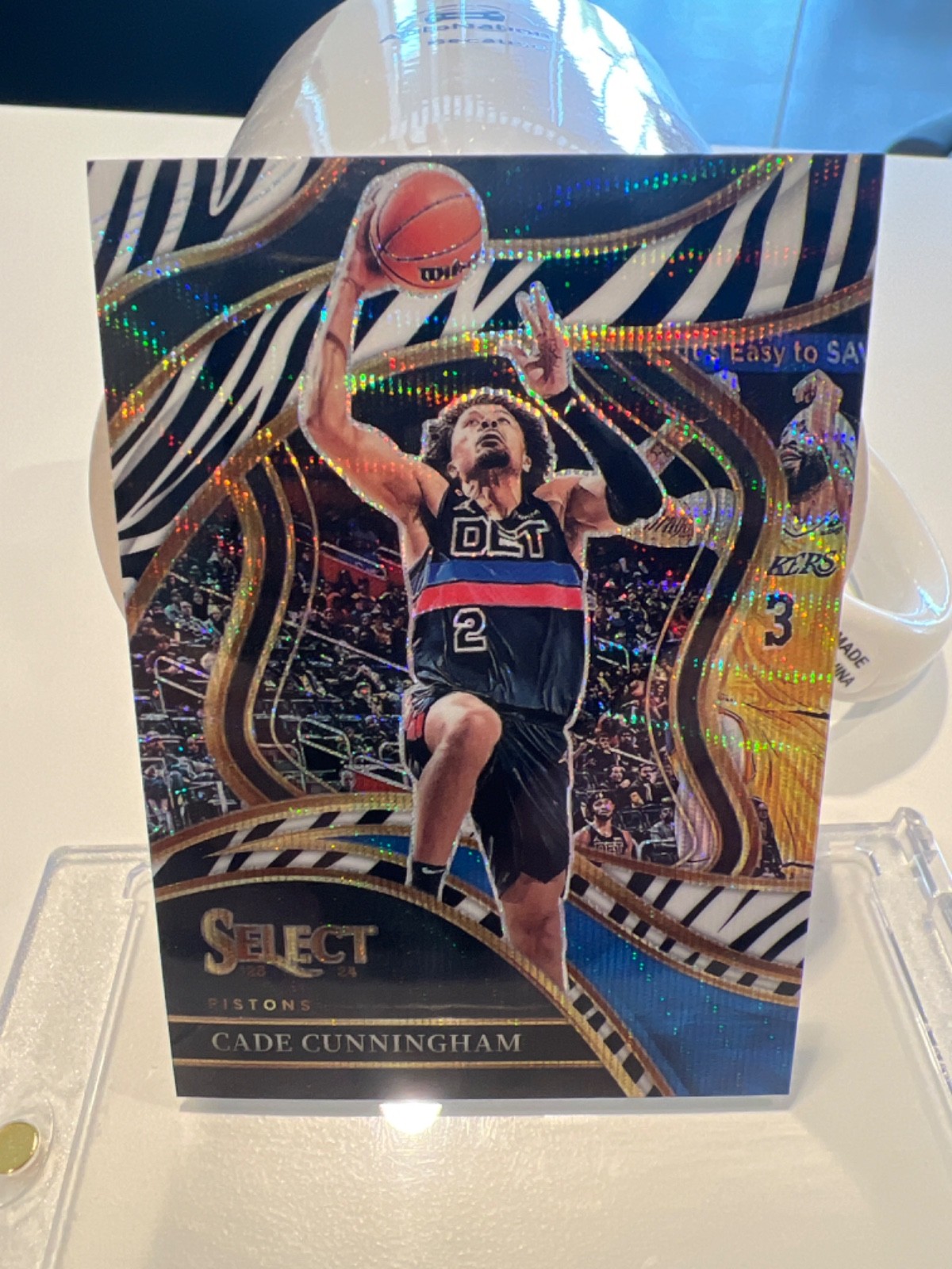2023-24 Panini Select Cade Cunningham Courtside Zebra Prizm #226