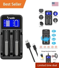 Multi-Battery Smart Charger with LCD Display - Fast Charge & Overheat Protection