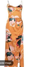 Marguerite Silk Reformation Dress Cantaloupe Electra Size 6 NEW Medium Orange