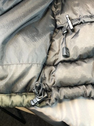 Vintage Army Green Mountain Hard Wear DOWN 2-Tone PUFFER JACKET Men's Size Large image 11