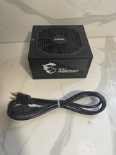 Working- MSI MPG A850GF 850W Power Supply - Black- With Power Cord