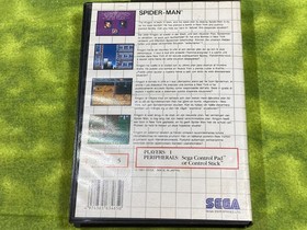 Sega Master System  Spider-Man Game  No Manual Works in US REGION FREE PAL !!!!!