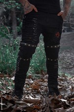 Annihilate Safety Pin Studded Pants [Unisex]