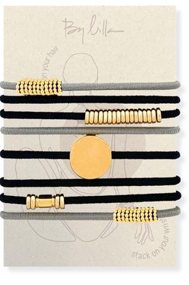 Bracelet Hair Ties for Women - Hair Tie Bracelet with Gold Accents - Boho Han...
