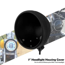 7'' Motorcycle Headlight Housing Light Bucket Cover Shell For Harley Sportster