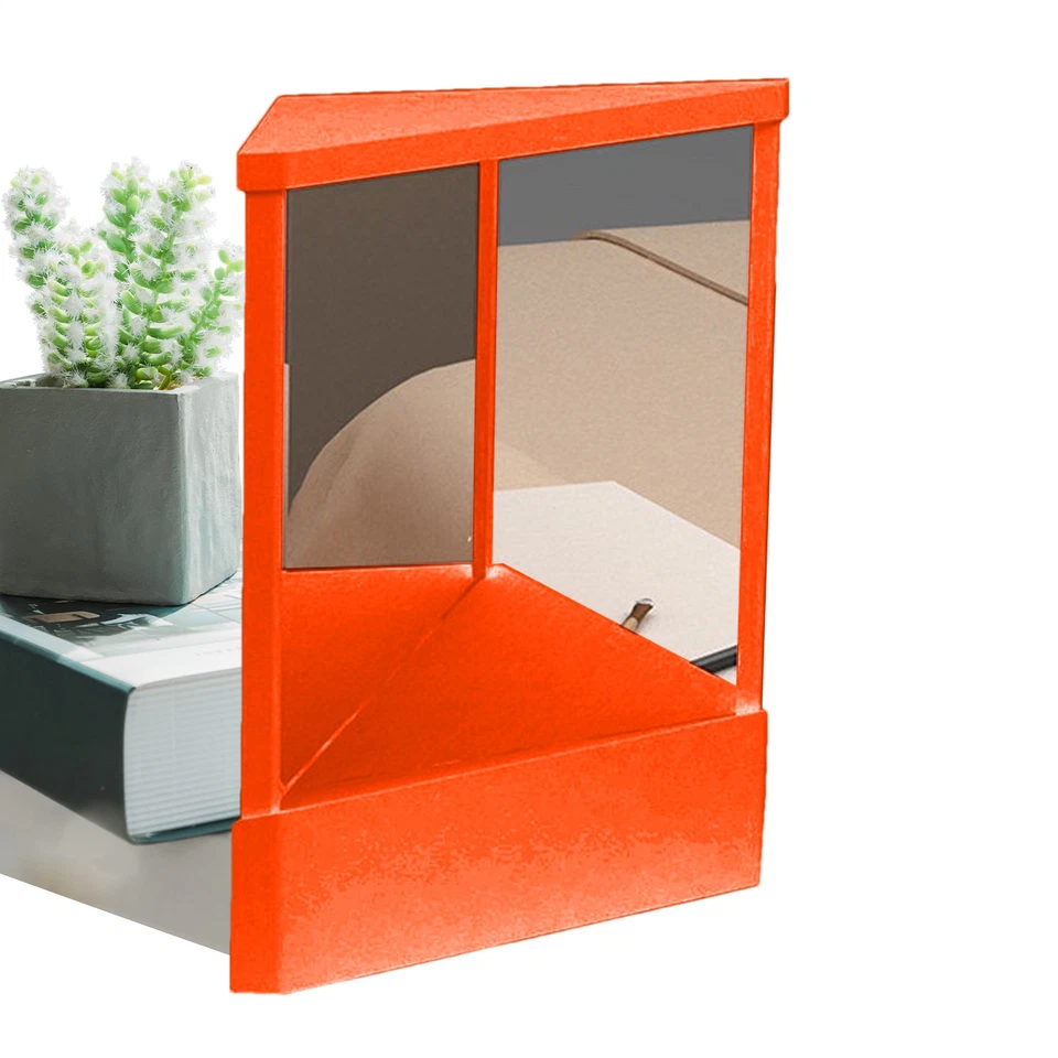 Espejo de maquillaje espejo verdadero no reversible para imagen real espejo no inverso Foto 3 de 4