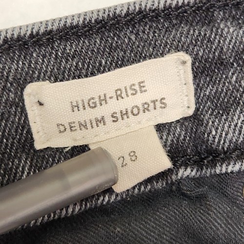 Madewell Gr. 28 High Rise Denim Cut Off Shorts schwarz dehnbar - Bild 10 von 10