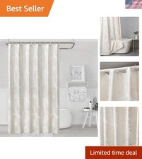 Sophisticated Gold Leaf Shower Curtain Set   72" x 72" for Relaxing Ambiance