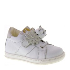 Walkey 40320 Scarpette Bimba Estive Pelle Bianco Latte Avorio Italy
