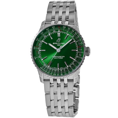 New Breitling Navitimer Automatic 41 Green Dial Men's Watch A17329371L1A1
