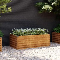 Garten-Hochbeet 100 X 50 X 36 Cm Cortenstahl