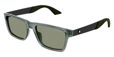 Mont Blanc Authentic Men's Sunglasses - MB0299S - Green/Black/Blue Frame - NEW