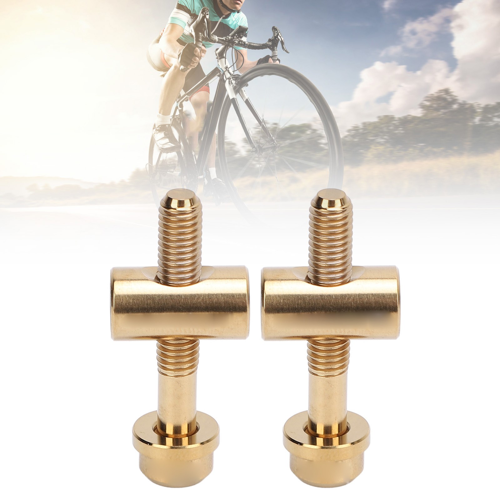 2PCS Ti Alloy Bike Seatpost Fixed Bolts For Cycling DIY - Easy Installation For