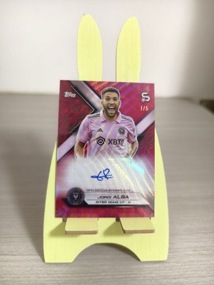Jordi Alba 2024 Topps Superstar MLS Red Auto 1/5 Spain Inter Miami Barcelona
