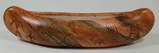 Native American Navajo Pottery Canoe, Signed by Artist Binishtaa, Southwest Art.