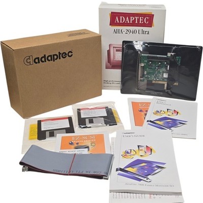 Adaptec AHA-2940 Ultra Kit SCSI Adapter & Software Complete New 