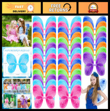 36 Pcs Fairy Wings for Kids - Butterfly Costume Dress Up, Halloween Party Suppli