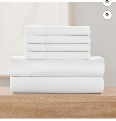 Member's Mark 500 Thread-Count Performance Solid Sheet Set, 6 Piece, Full Size