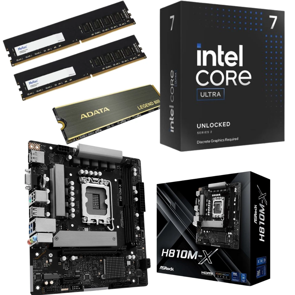 Intel Core Ultra 9 285K 32GB DDR5 2TB M.2 SSD H810M 32GB DDR5 Motherboard Bundle - Image 3 of 4