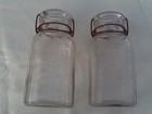 Vtg ROYAL Trade Mark Full Measure Smalley Crown Quart Square Canning Jar W Lid — photo 1