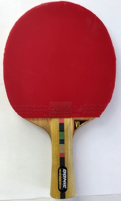 DONIC Coppa Tenero Ping Pong Paddle/Table Tennis Racket; Red/Black Rubber; USED