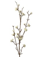 Artplants Kunstzweig Liebesperlenstrauch Larina Mit Beeren, Creme, 70Cm