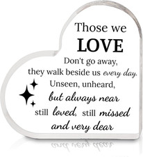 Sympathy Gifts for Loss of Loved One, Memorial Gifts, Grief Acrylic Heart Table